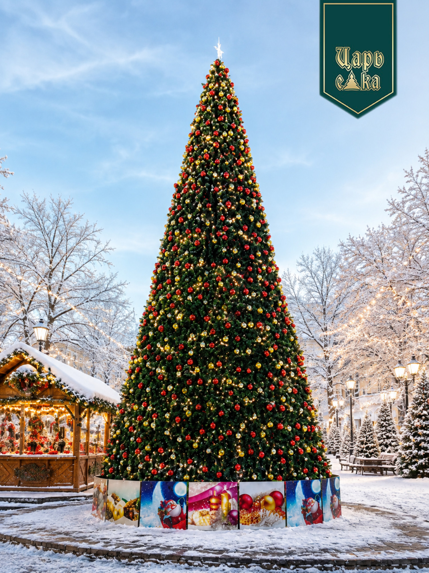 Уличная искусственная ель Царь Елка Эверест от 8м ПВХ